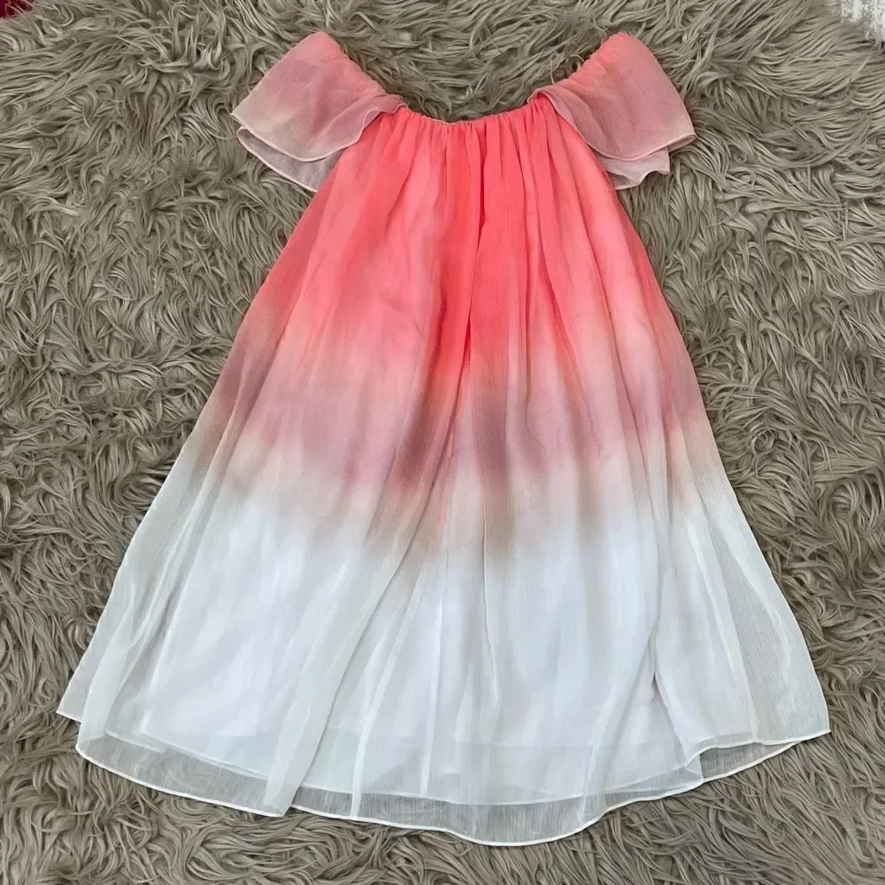 Rebecca Minkoff Ombre off shoulder dress xxs